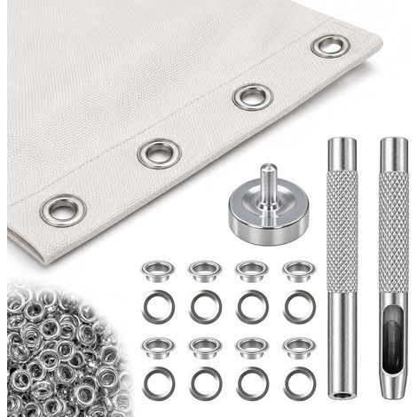 300 Pièces Kit de Grommets Eyelets Outils 6MM Metal Ensembles Oeillets (1/5)