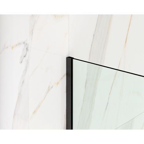 Profilo in acciaio inossidabile per montaggio vetro doccia 8-10mm di spessore 11mm x 2700mm - nero satinato