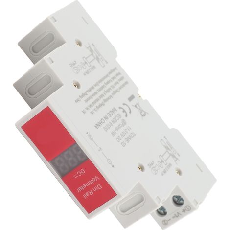 Voltmètre CC à affichage numérique LED, sortie à découpage, montage sur rail DIN, instrument électrique 11 V – 310 V (1/5)