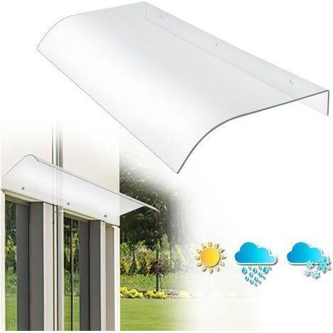 Auvent porte d'entrée 40x80 cm, abri tridimensionnel avec support, protection pluie et soleil pour façade, auvent décoratif en relief, dimensions compactes