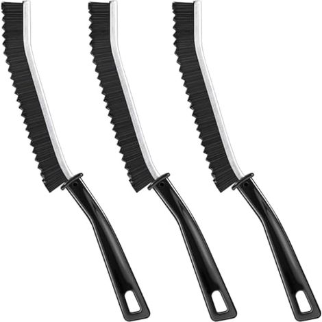 Lot de 3 brosses de nettoyage – Brosse de nettoyage à poils durs – Brosse de nettoyage multifonctionnelle pour salle de bain, cuisine, salon, joints, fenêtre, véhicule, robinets, toilettes (1/5)
