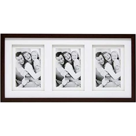 Marco de fotos doble deknudt marrón madera 10 x 15 cm (1/3)