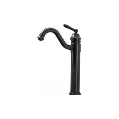 Robinet de lavabo haut noir mat - Avec bonde - Noir mat (1/5)