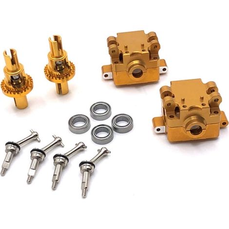 pas à pas Boîte de vitesses de différentielle métallique et arbre d'entraînement Cvd Ensemble for WLToys 284131 K969 K989 K999 P929 1/28 RC Pièces de mise à niveau de voiture Pour routeur de to (1/5)