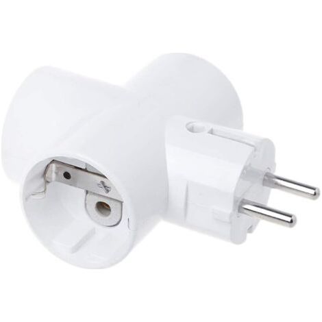 EU Standard Convert Socket avec 3 Sorties Céramique Adaptateur Secteur Voyage (1/5)
