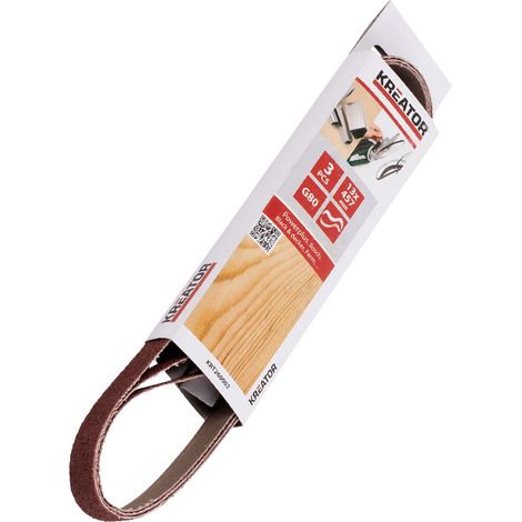 3er-Pack Schleifbänder - Körnung 80 - 13 x 457 mm Kreator (1/4)
