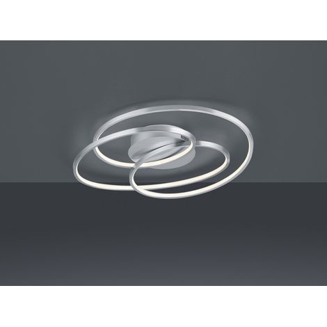 Gale Deckenleuchte 3 Kreise Matt Nickel Led 38,5 W Dimmbar L60 cm Trio Beleuchtung (1/2)
