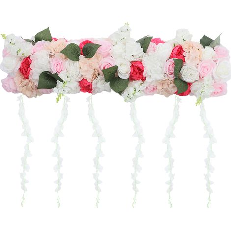 Guirlande Florale Artificielle de 1 M , Arrangement de Suspendus Fleurs en Soie, Décoration pour Arche, Porte, Scène et Fond de Cérémonie (1/5)