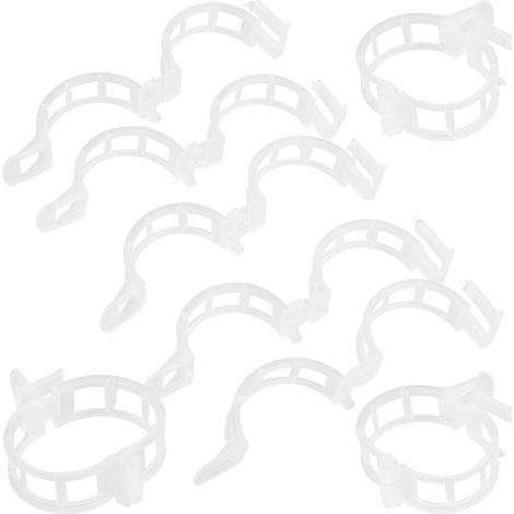 150 clips blancs pour tuteurer les tiges de tomates au jardin. (1/5)