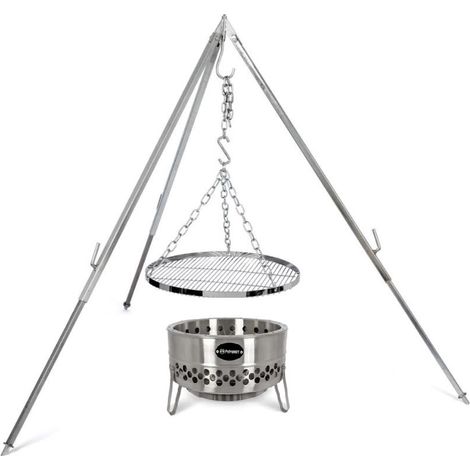 Petromax Feuerschale Tyropit Set inkl. Dreibein & Rost Schwenkgrill (1/3)