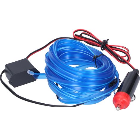 Ruban LED auto 5m/16,4ft allume-cigare éclairage intérieur voiture ambiance lumineuse 12V bleu (1/5)