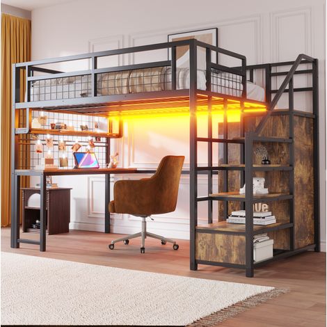 letto contenitore 140x200 con scrivania e armadio HAVRYA (1/5)