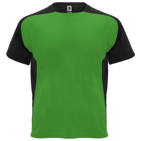 Camiseta técnica de manga ranglán y cubrecosturas a tono BUGATTI ROLY 4 Verde Helecho/Negro