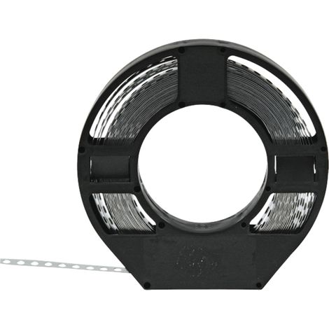 Cinta perforada, longitud 10 m, ancho 17 mm, espesor 0,75 mm, orificios Ø6,5 mm, acero 64517107 (1/2)