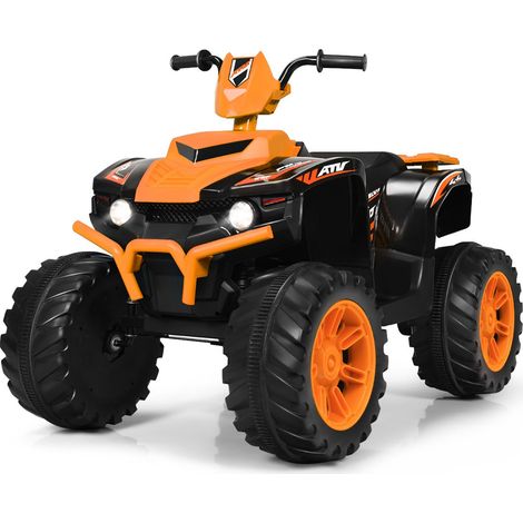 Quad eléctrico todoterreno para niños 105 x 65,5 x 73 cm arranque lento música integrada PP naranja 200018210 (1/2)