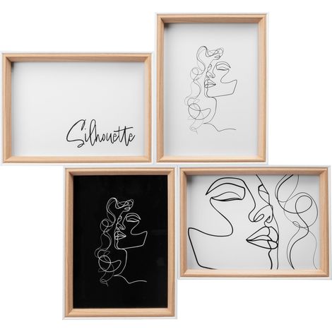 walther design Bilderram Silhouette Wooden Gallery, 4 fotoni 13x18 cm, Natura, NW418H (1/5)
