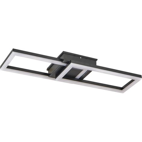 Lindby Lámparas de techo LED 'Finian' en Negro Plástico
