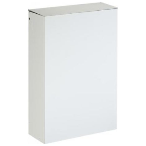Poubelle murale Blanka avec étrier - 20l - blanc signalisation - RAL 9016 (1/3)