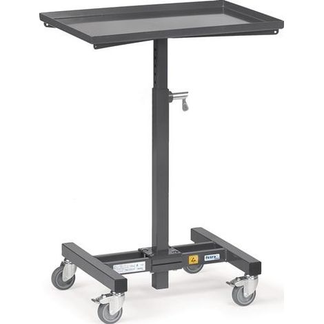 Materialständer Ladefl.-L605xB405mm verstellb.H.720-995mm grau ESD fahrbar FETRA (1/2)