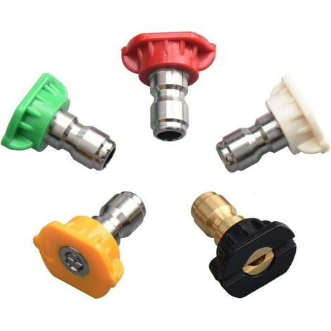 Embouts de buse de pulvérisation pour laveuse à pression, connexion rapide 1/4 degrés, pièces de nettoyeur haute pression à plusieurs degrés (1/3)