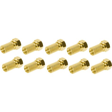 Connettore coassiale shiverpeaks bs85008-10ag placcato oro 10 pezzi