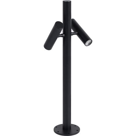 Lámpara de bolardo de jardín exterior moderno 61 cm de aluminio LED negro Fluvia (1/5)
