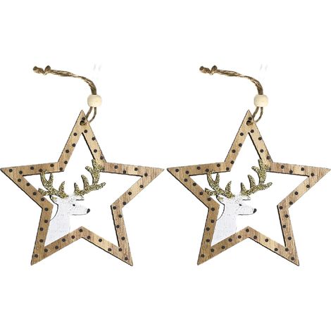 Set 2 Weihnachtsdekorationen KL-21X12 BROWN