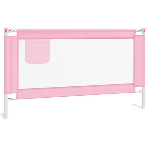 Maison Exclusive - Kleinkind-Bettschutzgitter Rosa 150x25 cm Stof