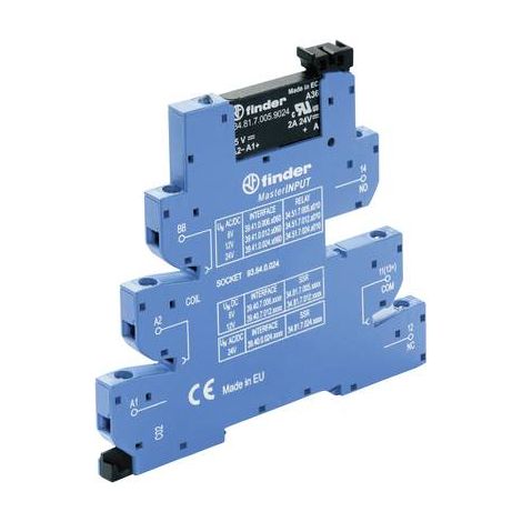 INTERFACE MOD A RELAIS STAT MASTERINPUT 1NO ENT 230?240VAC SORT 24VDC 2A BORNES A CAGES FINDER 357195