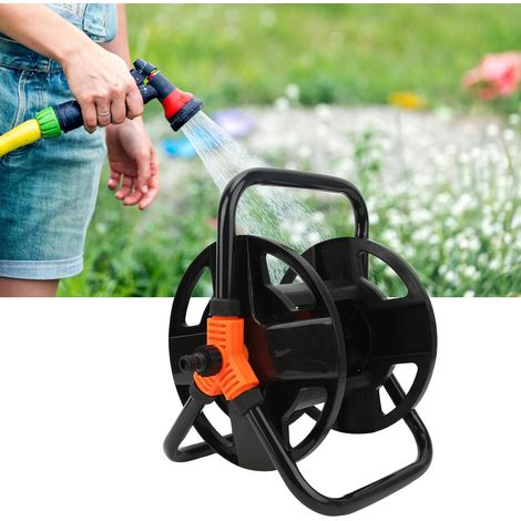 ZOLGINAH Carrete de manguera, soporte de almacenamiento de manguera de agua de carrete de manguera Herramienta de brazo único ABS para jardín Lavado de autos Riego (1/5)