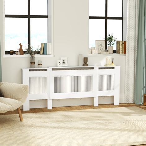 Copritermosifone allungabile con ripiano bianco OKMYHOME (1/5)