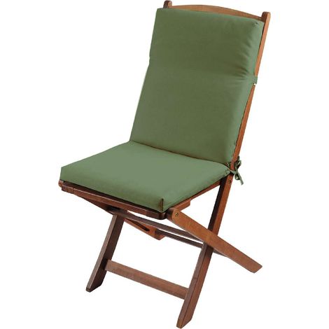 Coussin de fauteuil extérieur assise et dossier MINORQUE Vert Olive 40x90 cm