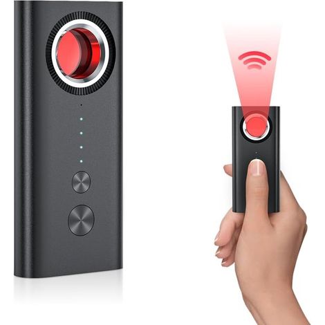 Detector de cámara, cámara espía, Detector de cámara oculta, Cámara espía, Detector de rastreador GPS para coche, viajes y el coche (200 mAh) (1/5)