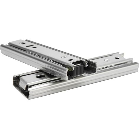 5-Zoll-Teleskopschubladenschienen, 2er-Set, kurze Metallgleiter, Vollauszug, Küchenschrankbeschläge, robuste Führungsschienen (1/5)