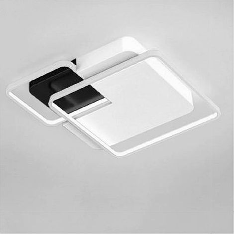 TrAdE Shop Traesio - Plafoniera Led 35 W 3 Quadrati Bianco Nero Lampadario Soffitto Luce Fredda 70821 - (1/4)