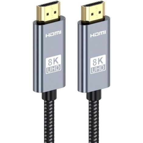 (Black)2M HDMI 2.1 Cable - 8K 60Hz - 4K 120Hz - Dynamic HDR (1/4)