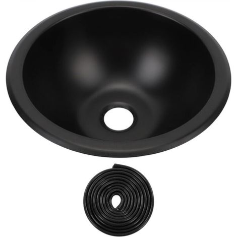 9 x 4in 304 Round Stainless Steel Sink, Easy to Clean, 40mm Drain Hole, Hand Wash Basin for RV, Camper, Boat, Caravan (1/5)
