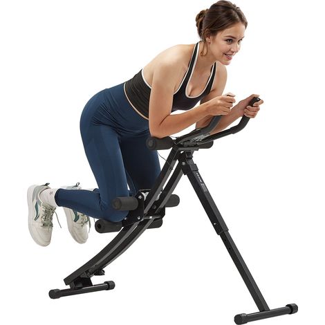 Appareil d'Entraînement Abdominal à Double Piste, Machine Abdominale Capacité de Charge de 200 kg, Entraîneur Abdominal et Force de Base Pliable et Réglable, Équipement pour Domicile Gym (1/5)
