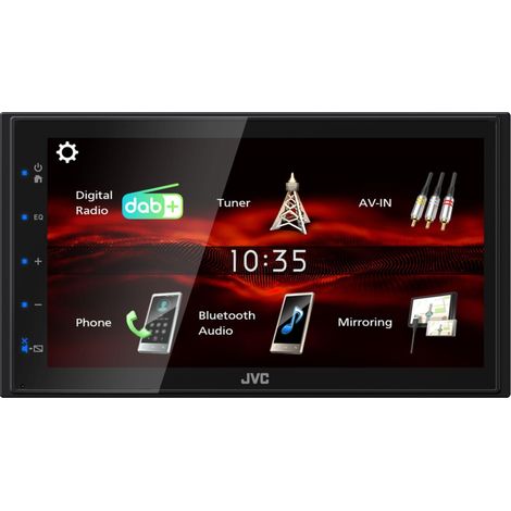 JVC KW-M180DBT 17.3cm 6.8 \ "Receptor multimedia AV digital con inicio rápido y USB Android 4x45W, DSP, DAB+/FM, BT, 3 x 2V Prer