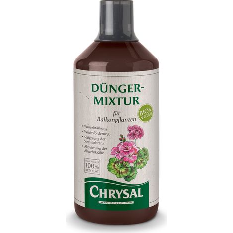 Chrysal Vegane Bio-Dünger-Mixtur für alle Balkonpflanzen - 1000 ml