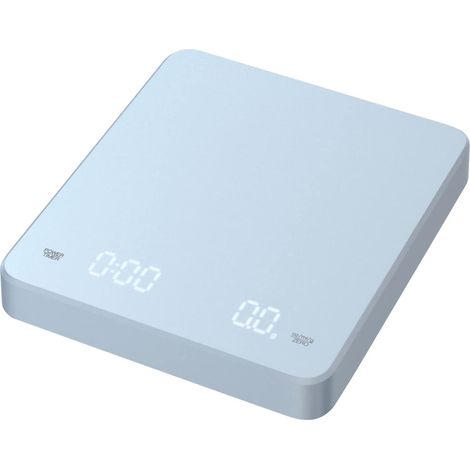 Balanza de cocina digital con temporizador, pantalla LED, batería integrada, capacidad máxima de 3 kg, precisión de pesaje de 0,1 g, unidades de medida oz/ml/g. Ideal para café de filtro y café de fil (1/5)