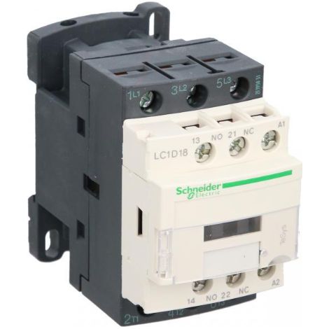 Contacteur de puissance 18 A triphasé 48 V CA 50 Hz 1 NO 1 NF LC1D18E5