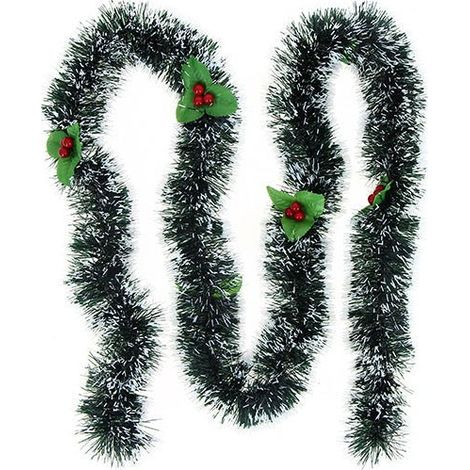 Guirlande Imitation Sapin 2M avec Neige et Baies - SILUMEN