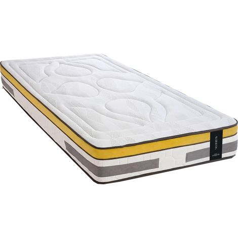 Matelas Aubertin 90x190 cm - Ressorts + mémoire - Ép. 24 cm (1/5)