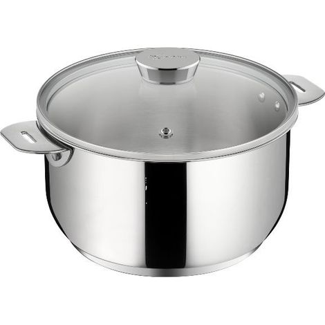 Pentola in acciaio inox da 16 cm senza manico + coperchio - 12138031216 - Lagostina