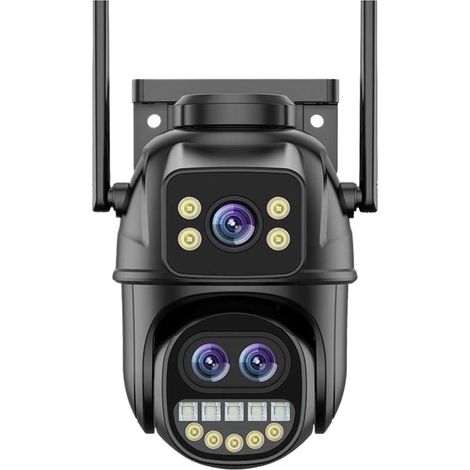 Caméra IP WiFi 4K HD 8 MP for extérieur, Zoom 8X, Triple Objectif, Double écran, PTZ, Suivi Automatique, sécurité Domestique, vidéosurveillance(ADD 32G) (1/5)