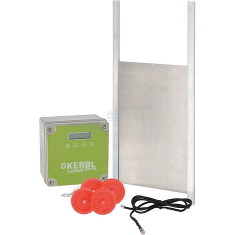 Autom. Chicken Door w. Sliding Door 430x400mm packed KERBL 70545 (1/3)