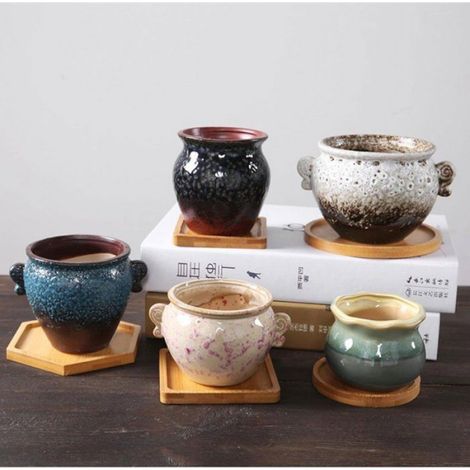 Ensemble de 4 dessous de verre en mosaïque de bambou à faire soi-même, comprenant des dessous de verre ronds vierges et une Femeo (1/5)