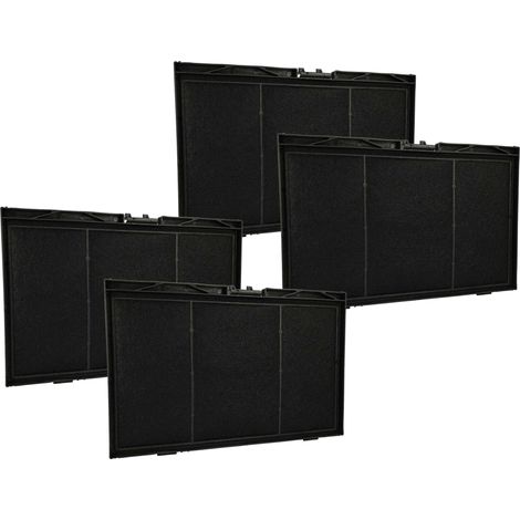 vhbw 4x filtro de carbón activado reemplaza Constructa 8720094252971, AS-AZKF1250, FC60, 11008080, 11025805, 9001028224 para campanas cocina (1/4)