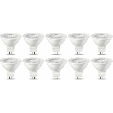 Lot de 10 ampoules LED GU5.3 MR16 5 W Blanc chaud non dimmable, 220 V [Classe énergétique G] (1/4)